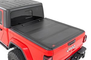 Jeep Gladiator Hard Tri-Fold Flip Up Bed Cover - Rough Country - '20-'24